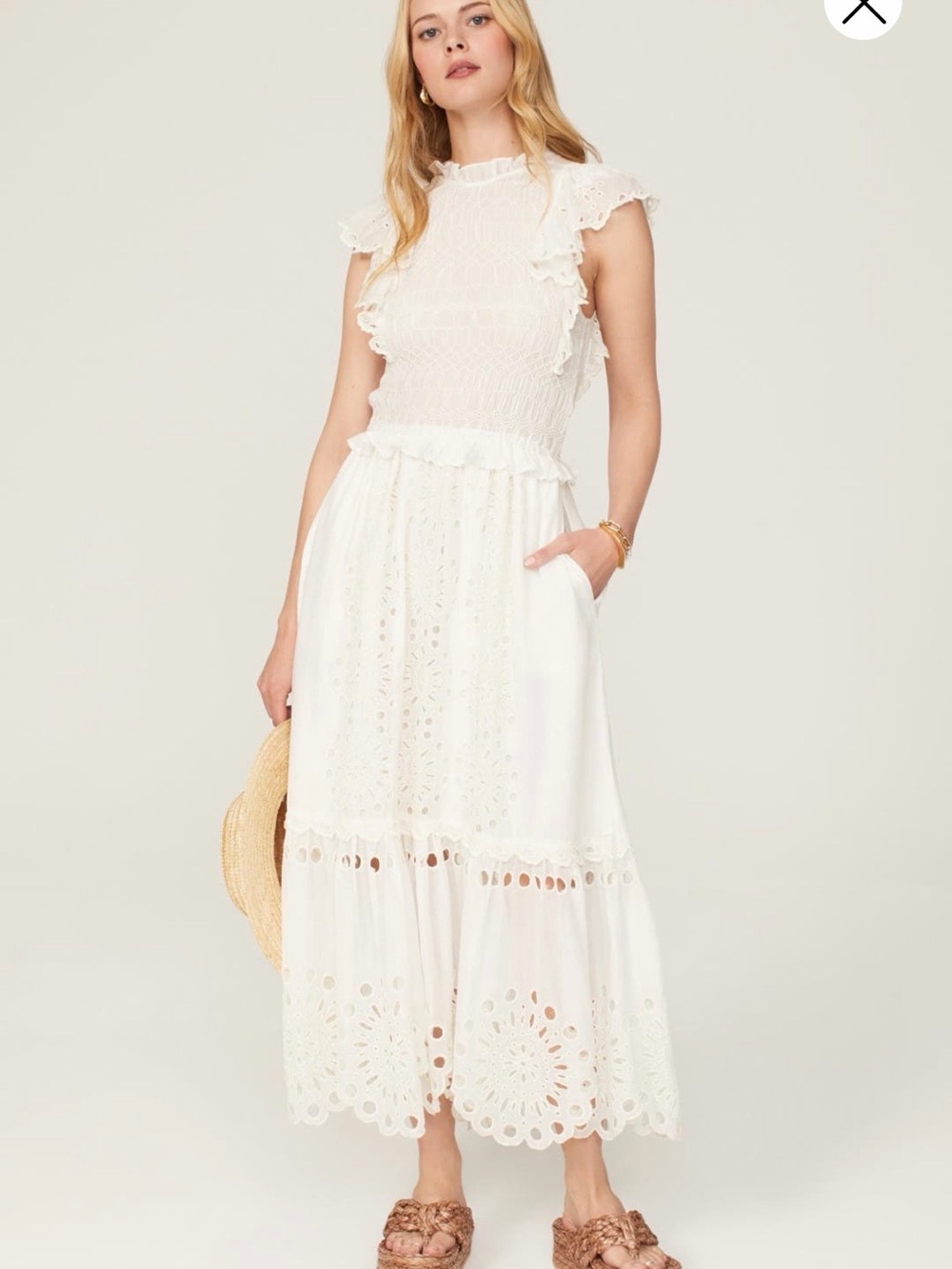 Sea New York Addie Eyelet Midi Dress